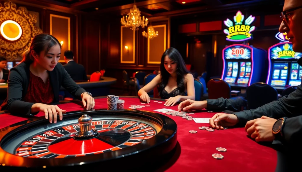 Experience the thrill of RR88 at our luxurious casino table, where the excitement of winning unfolds with every spin.
